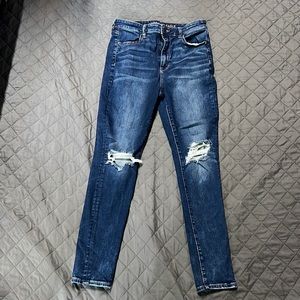 American eagle next level stretch super high rise jegging. Dark wash. 12